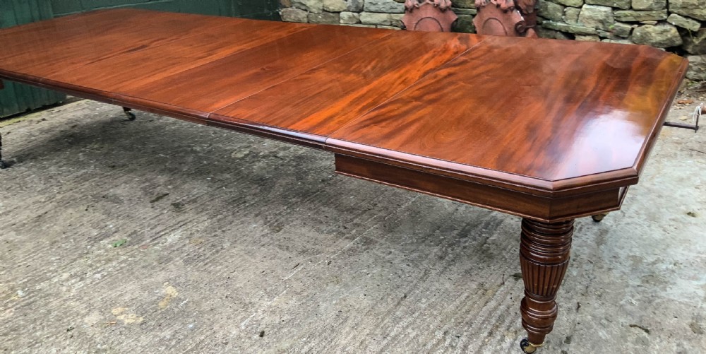 A Good Victorian Mahogany Extending Dining Table seats 14 View VI