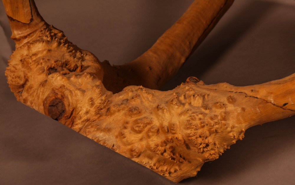 Very Unusual Coffee Table Amboyner Wood Tree Trunk View X