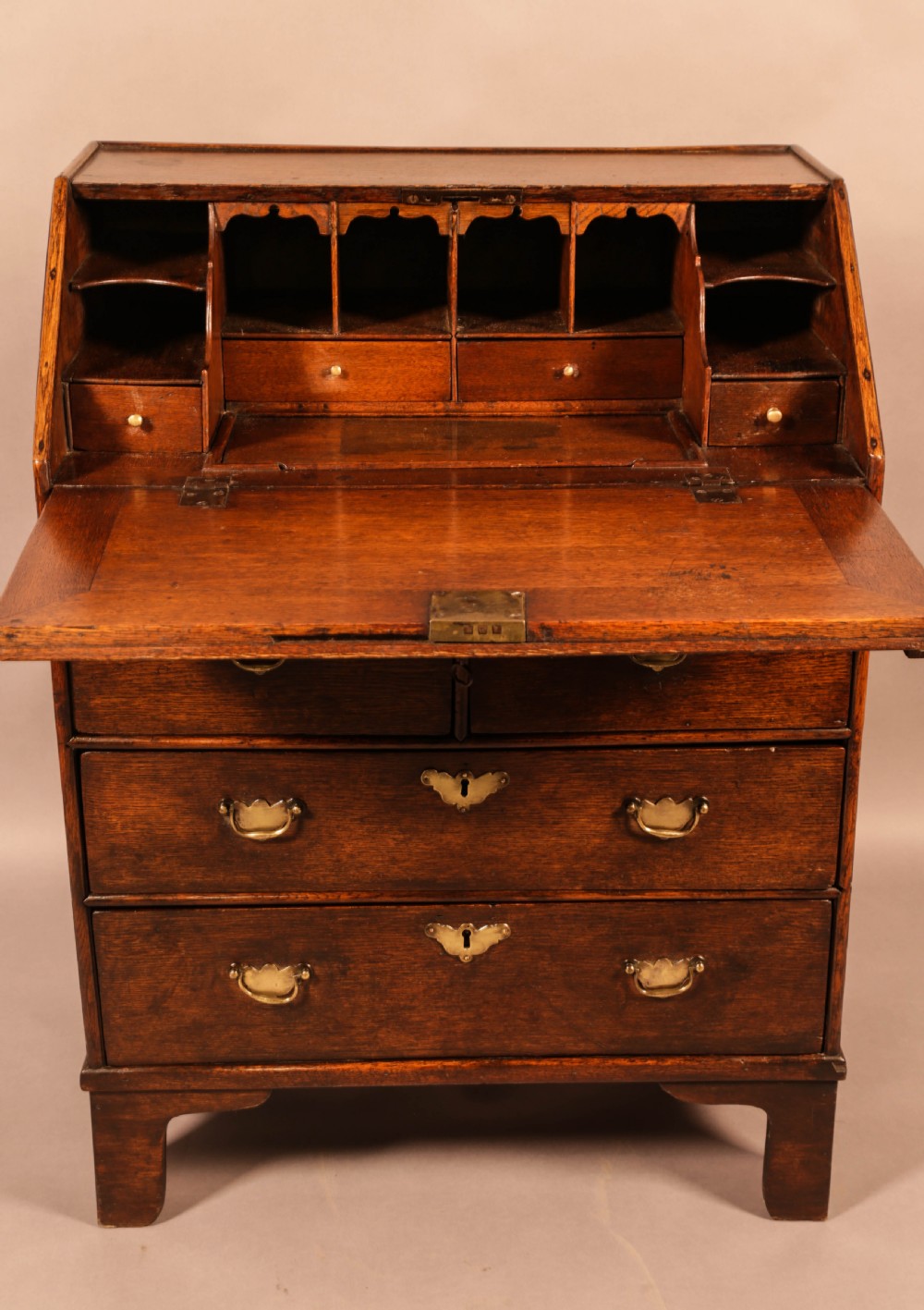 Early 18th century Writing Beurau in Oak 2ft 3 inches width View II