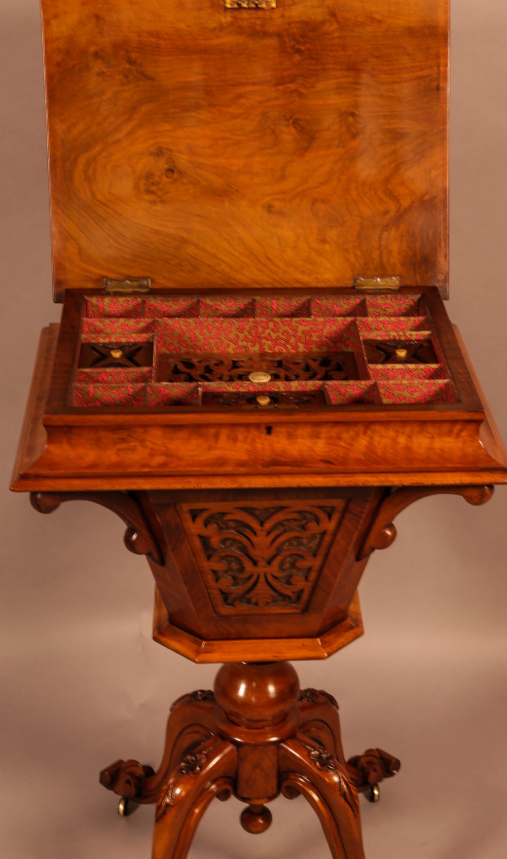 A Victorian Ladies Sewing Table Walnut Super Quality View II