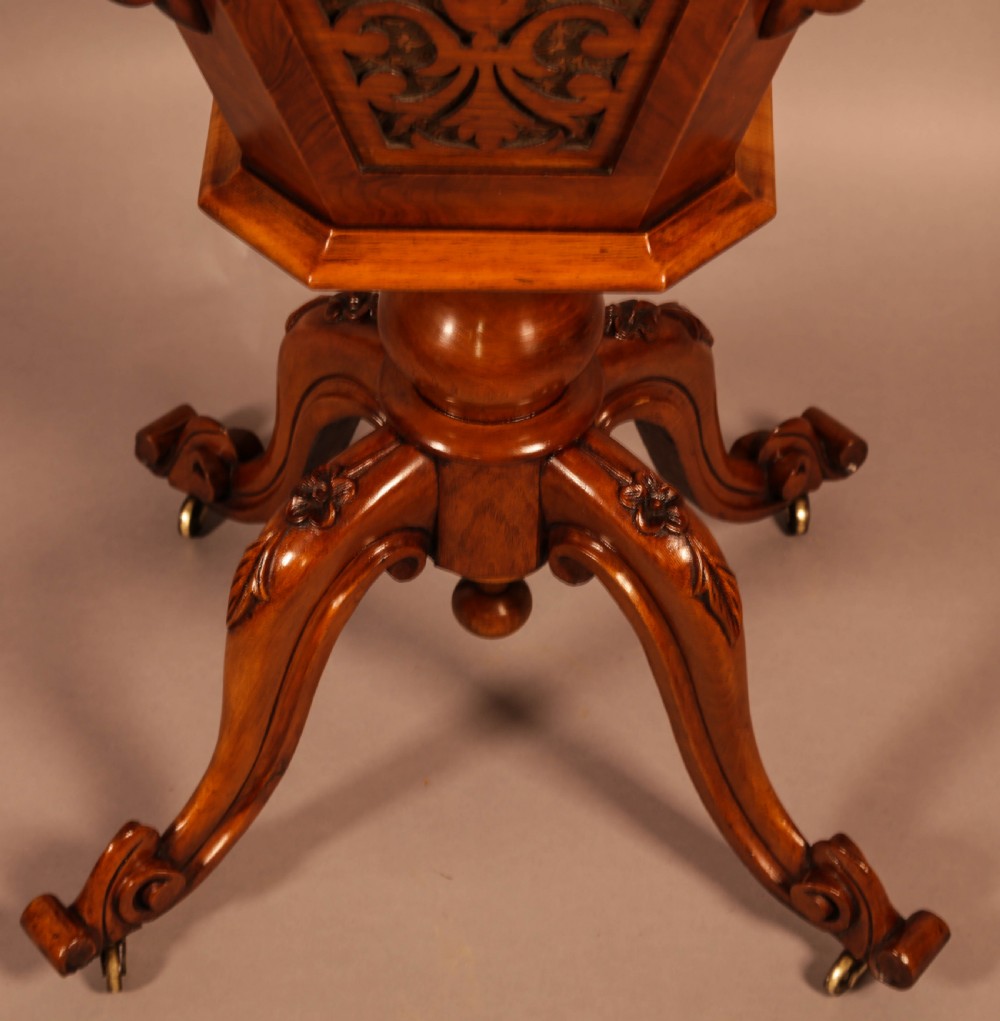 A Victorian Ladies Sewing Table Walnut Super Quality View IV