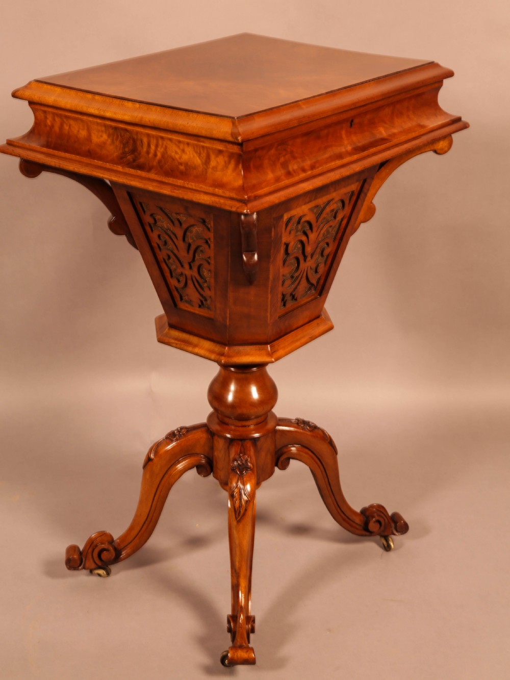 A Victorian Ladies Sewing Table Walnut Super Quality View VI