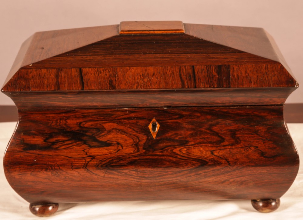 A William IV Tea Caddy in Rosewood
