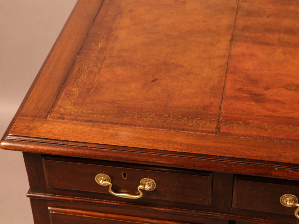 A Mahogany Pedestal Desk 8 drawers  View IV