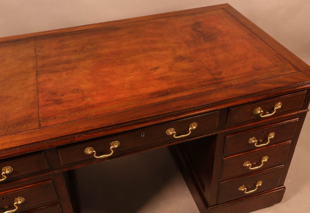 A Mahogany Pedestal Desk 8 drawers  View VI