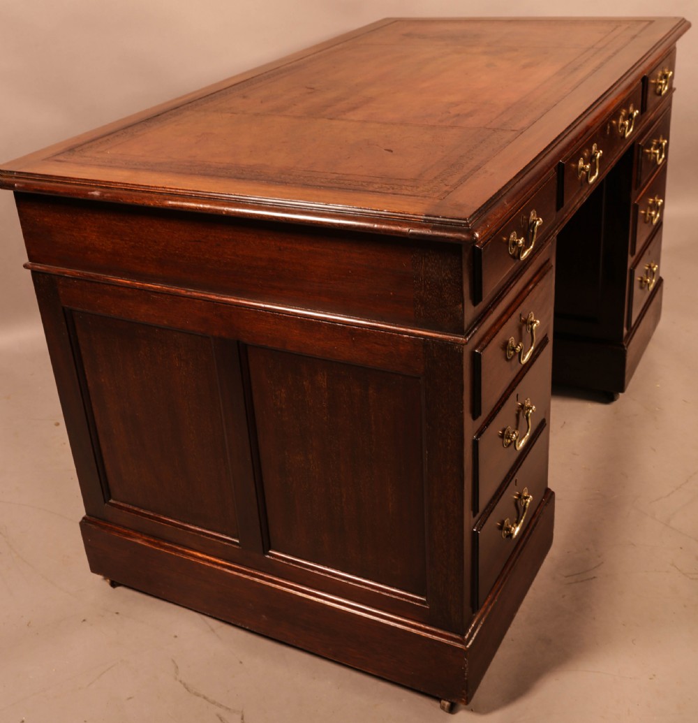 A Mahogany Pedestal Desk 8 drawers  View VII