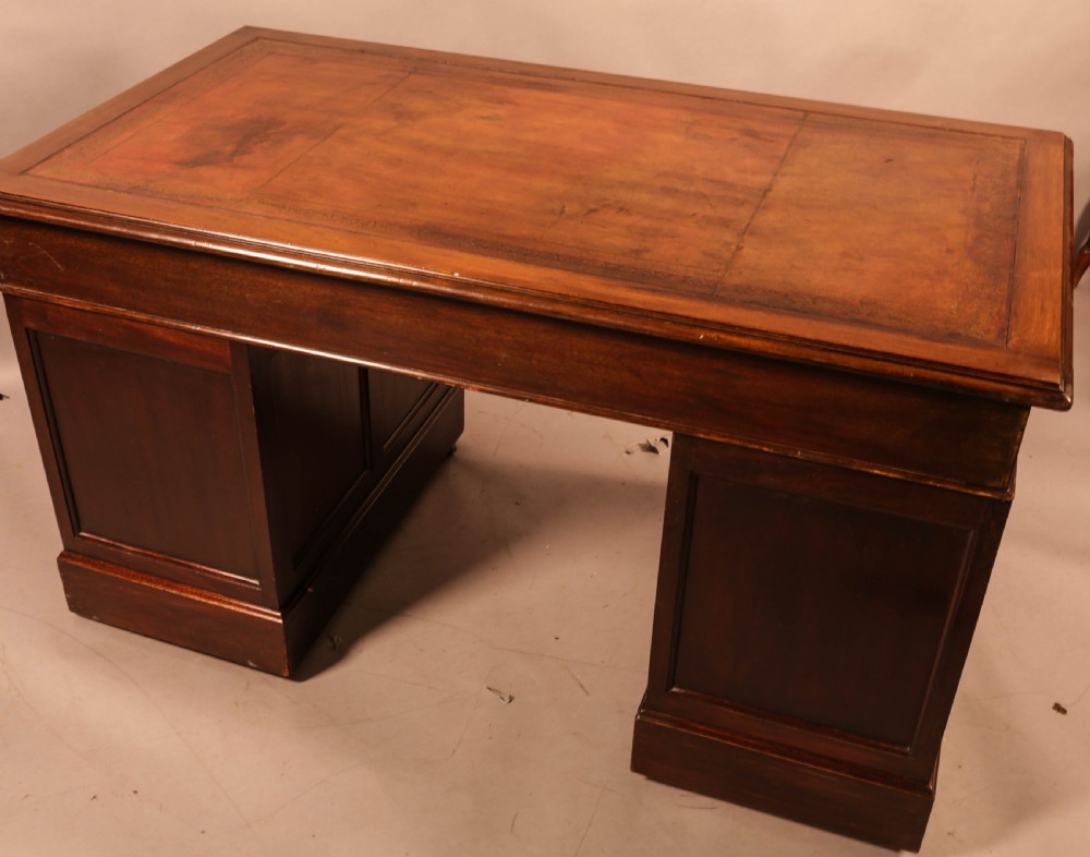 A Mahogany Pedestal Desk 8 drawers  View IX