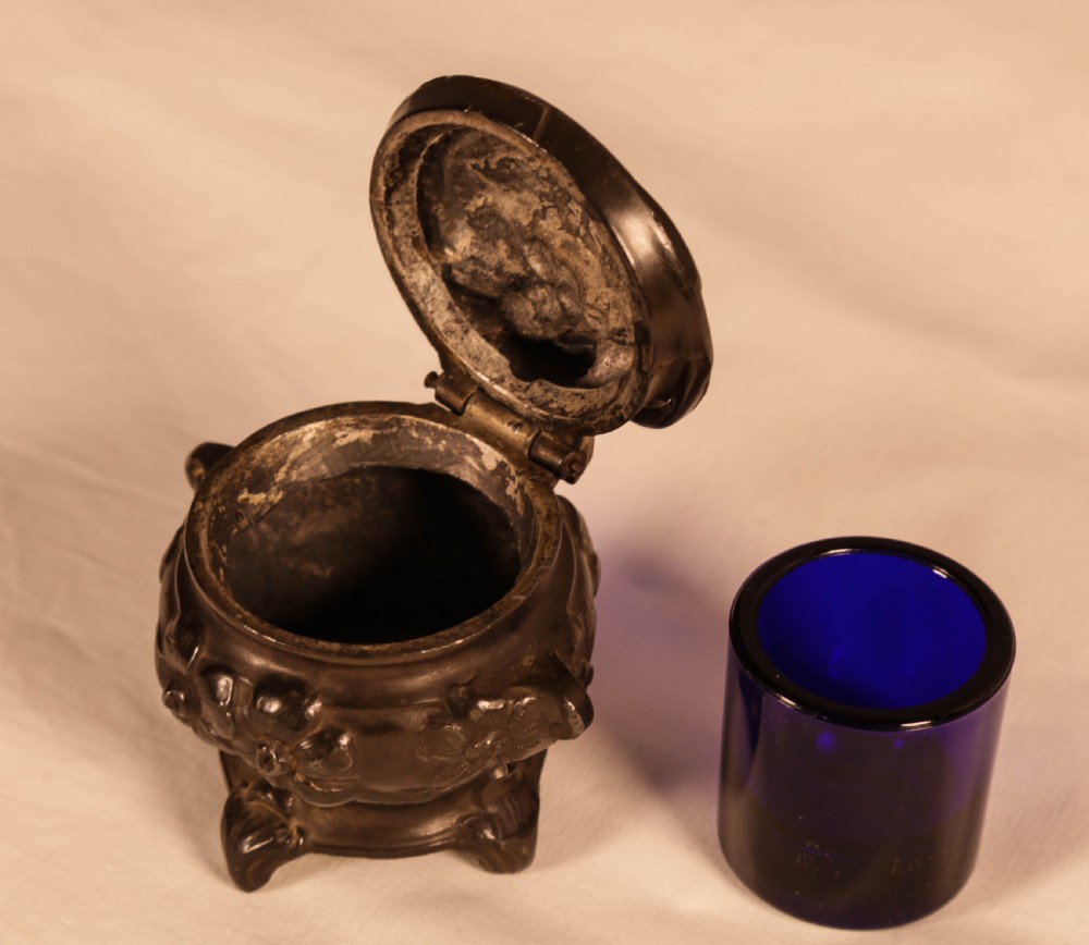 A Pewter Inkwell Art Neuvaux View III