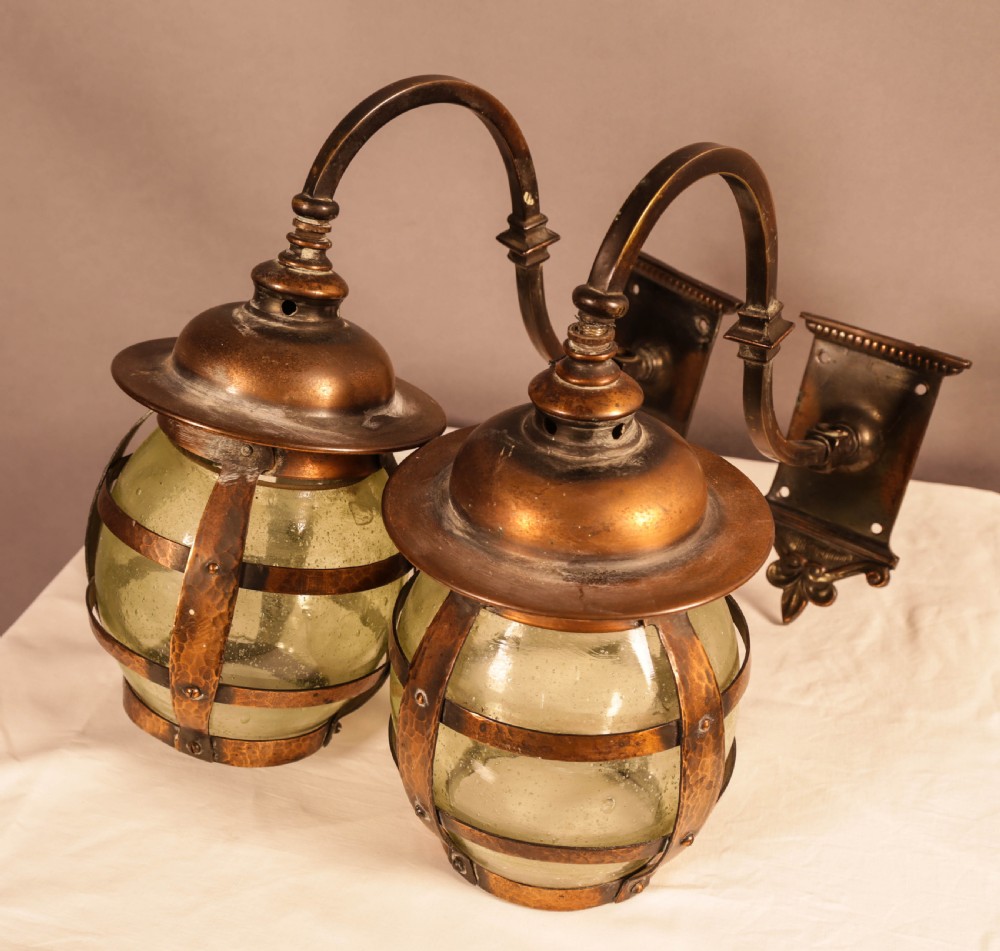 A Pair of Arts and Crafts Wall Lights