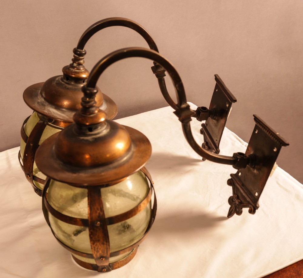 A Pair of Arts and Crafts Wall Lights View II