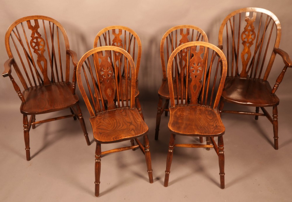 A set of 6 Kitchen Chairs c 1920
