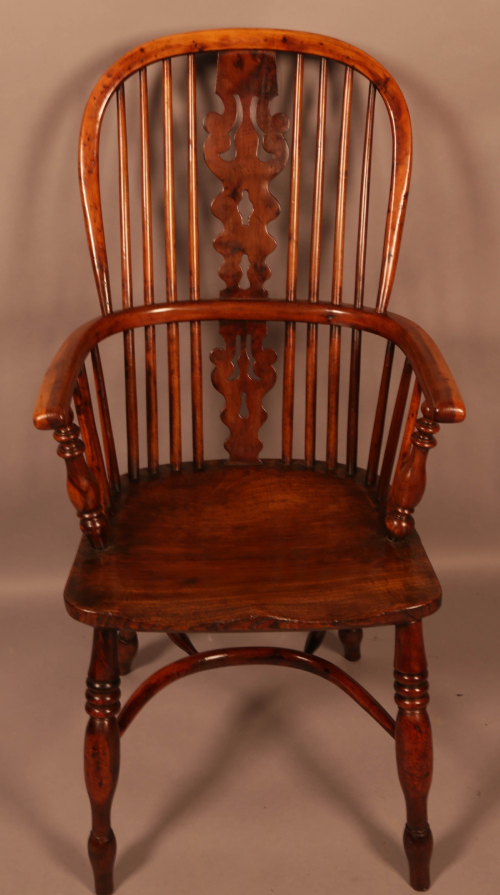 A Yew Wood High Windsor Chair Benjamin Gilling