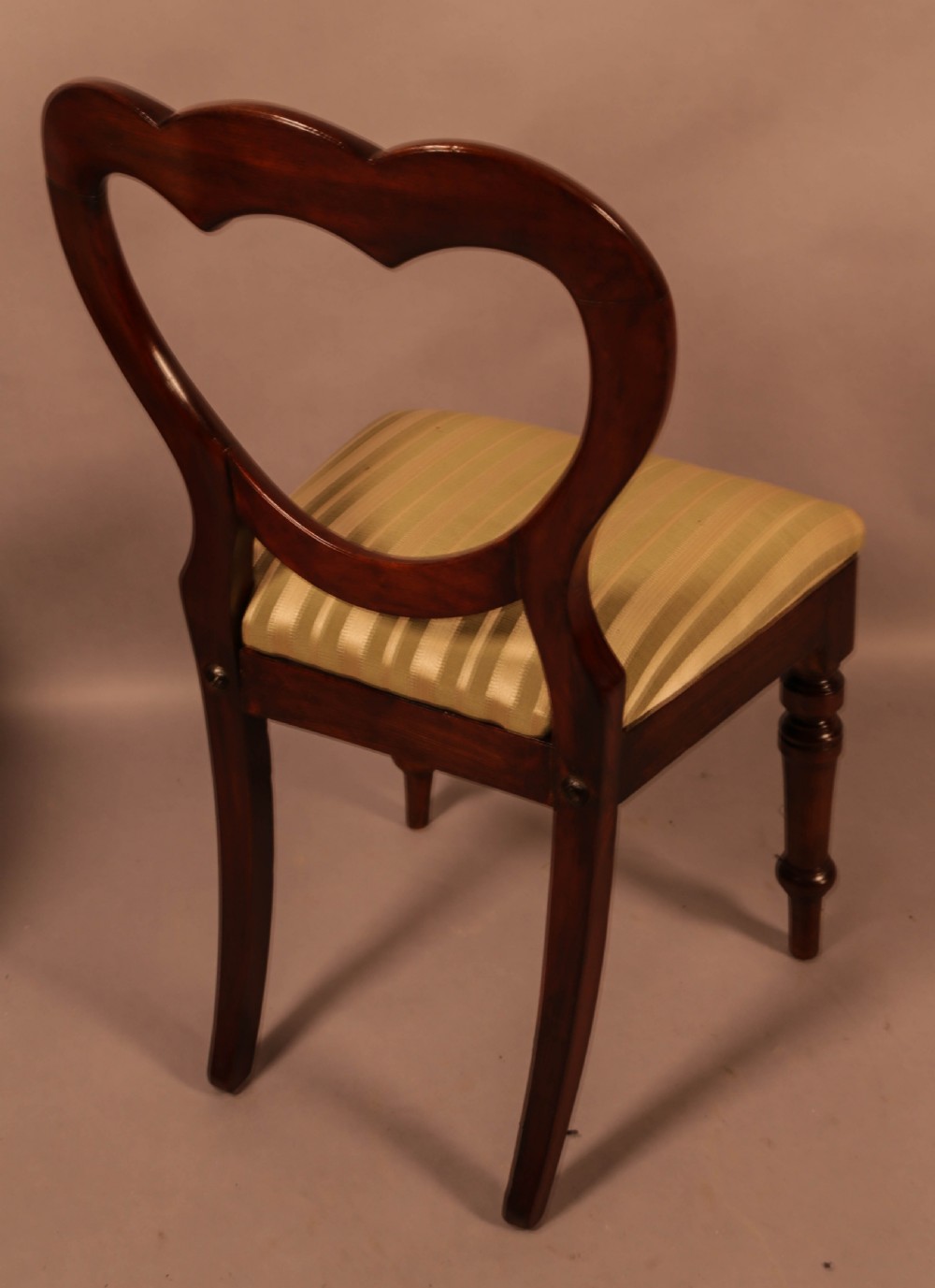 A Good Set of 12 Victorian Mahogany Balloon Back Dining Chairs View VII