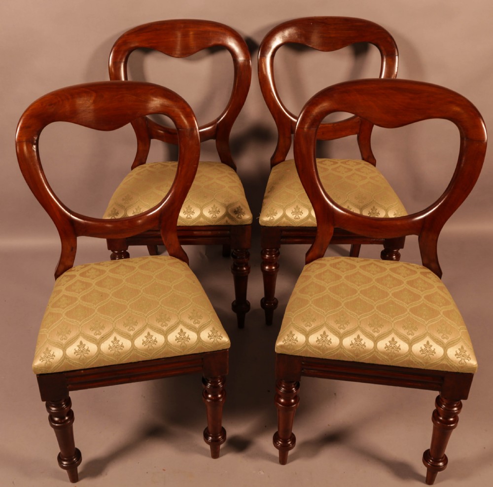 A Quality Set of 12 Victorian Balloon Back Dining Chairs View V
