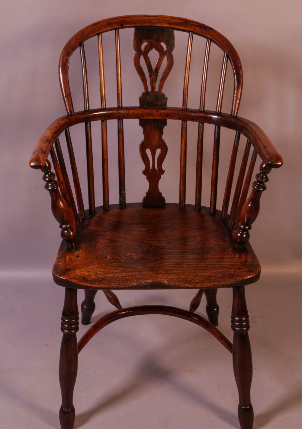 A Yew Wood Low Windsor Chair by Elizabeth Gabbitass View II