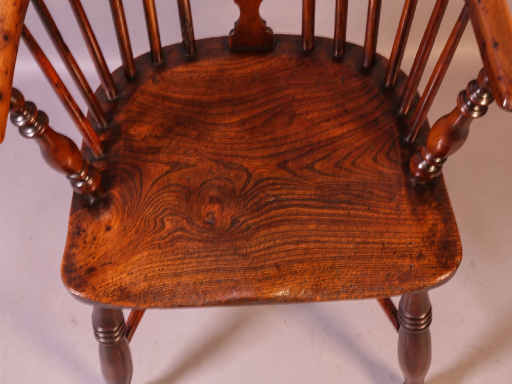 A Yew Wood Low Windsor Chair by Elizabeth Gabbitass View VIII