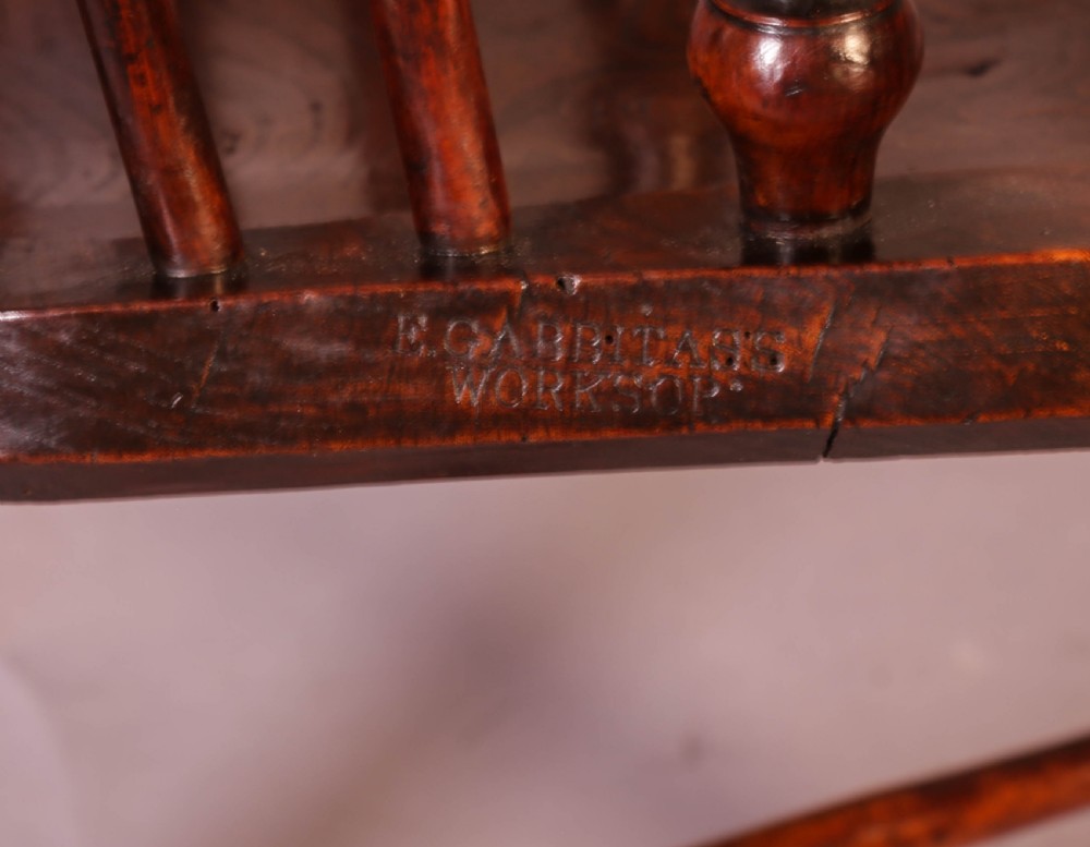 A Yew Wood Low Windsor Chair by Elizabeth Gabbitass View X