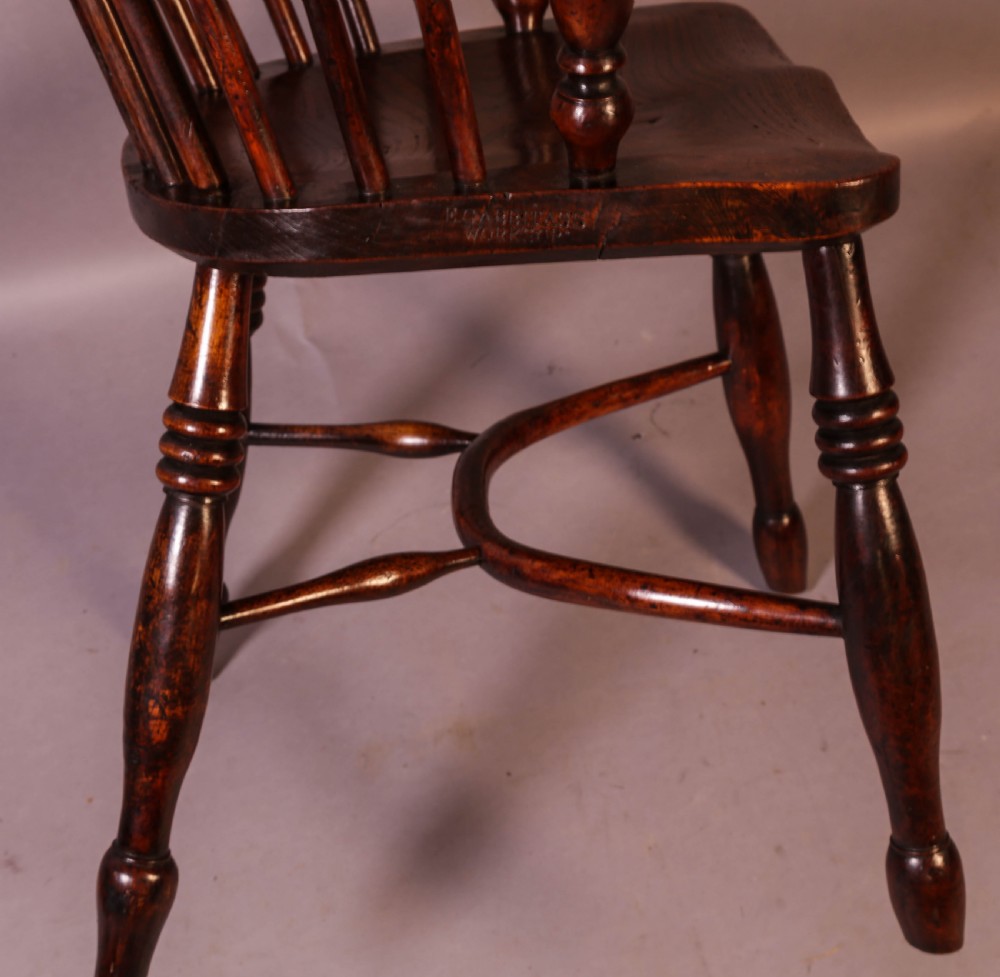 A Yew Wood Low Windsor Chair by Elizabeth Gabbitass View XII