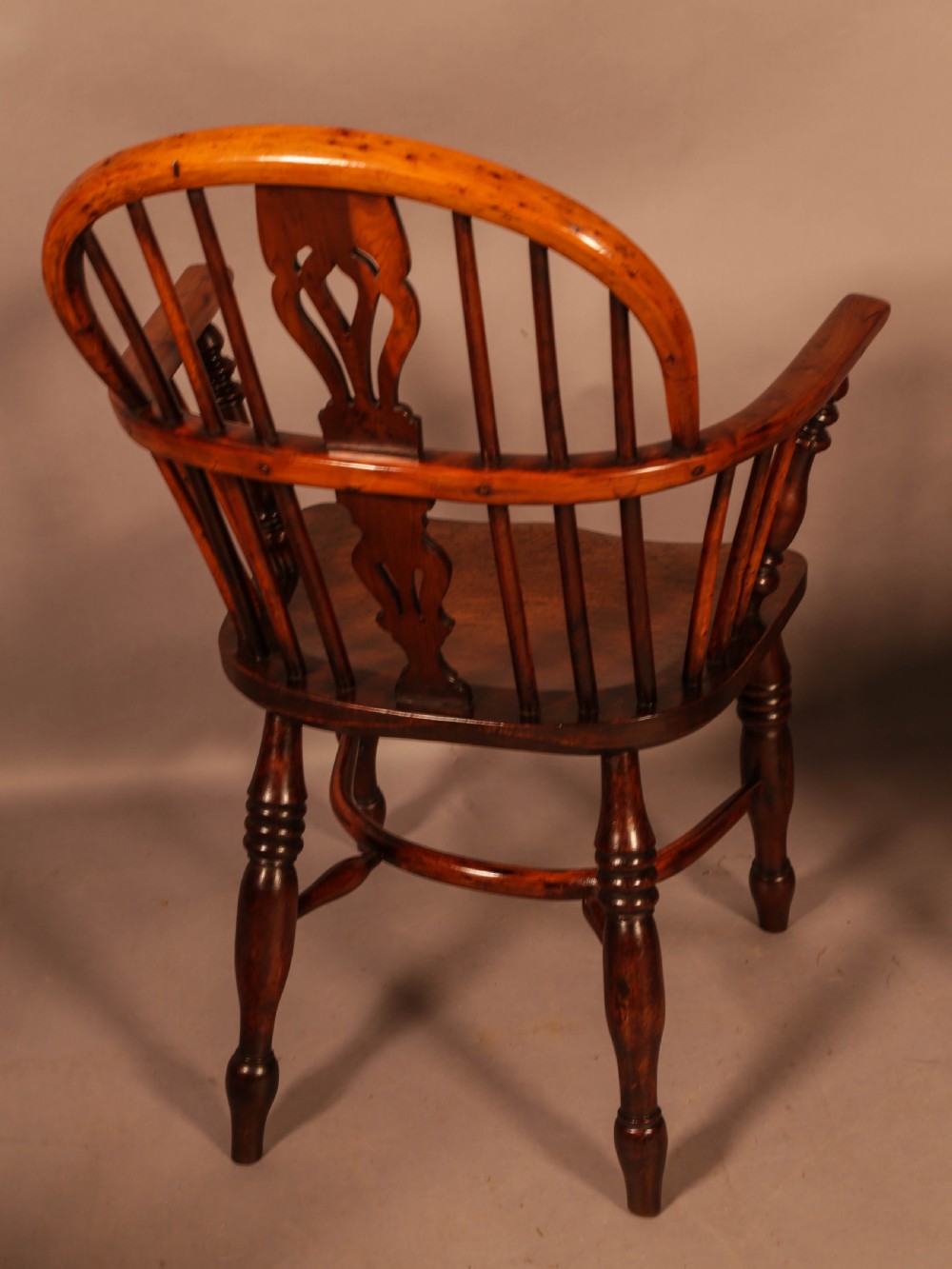 A Set of 4 Yew Tree Windsor Chairs Rockley Workshop View XVI