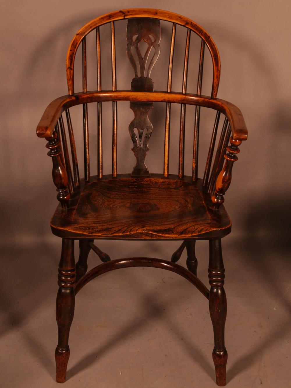 A Set of 4 Yew Tree Windsor Chairs Rockley Workshop View XX