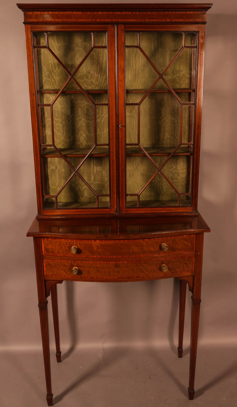 A Late Victorian Salon Cabinet Satinwood 