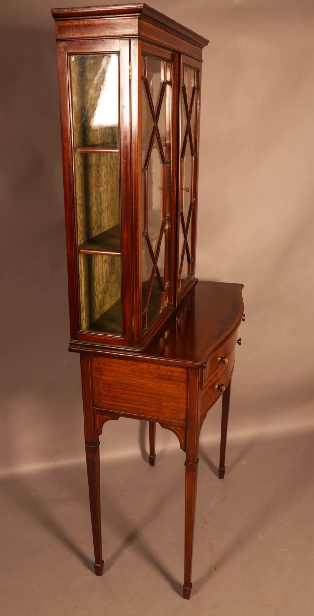A Late Victorian Salon Cabinet Satinwood  View II