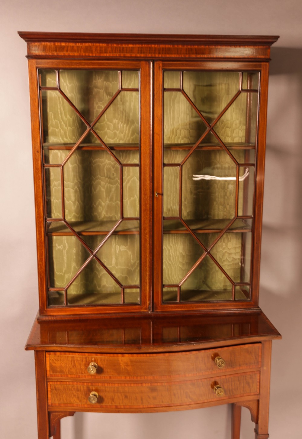 A Late Victorian Salon Cabinet Satinwood  View III