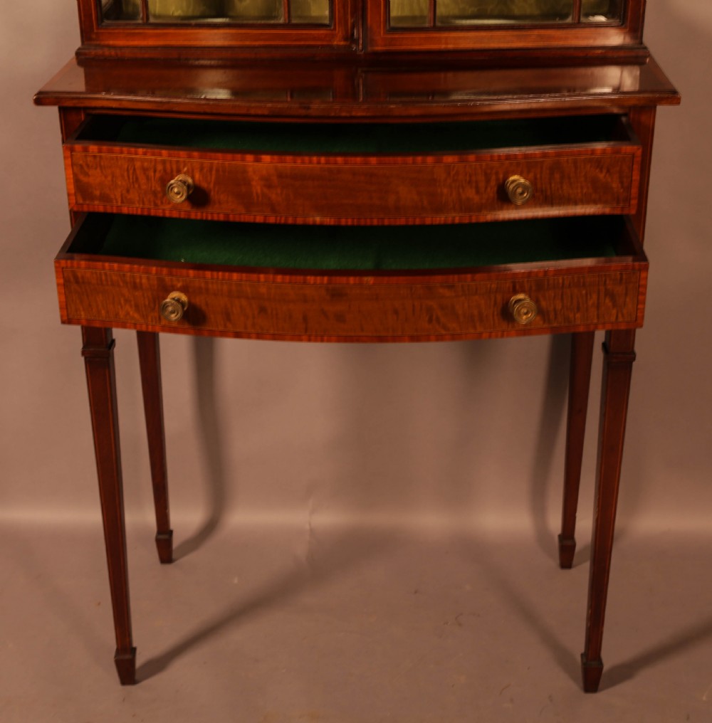 A Late Victorian Salon Cabinet Satinwood  View V