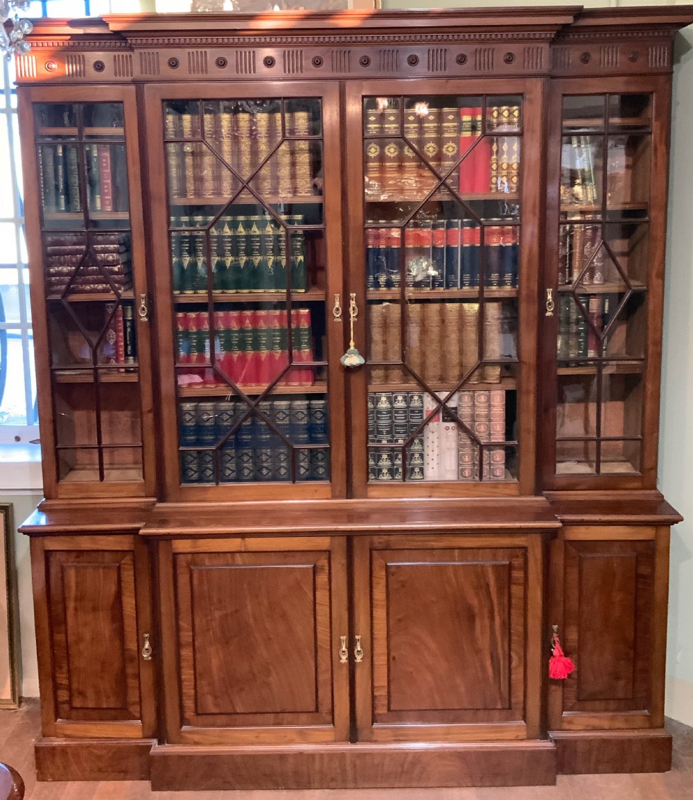 A Late Victorian Mahogany 4 Door Library Bookcase