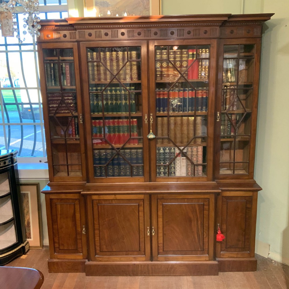A Late Victorian Mahogany 4 Door Library Bookcase View IV