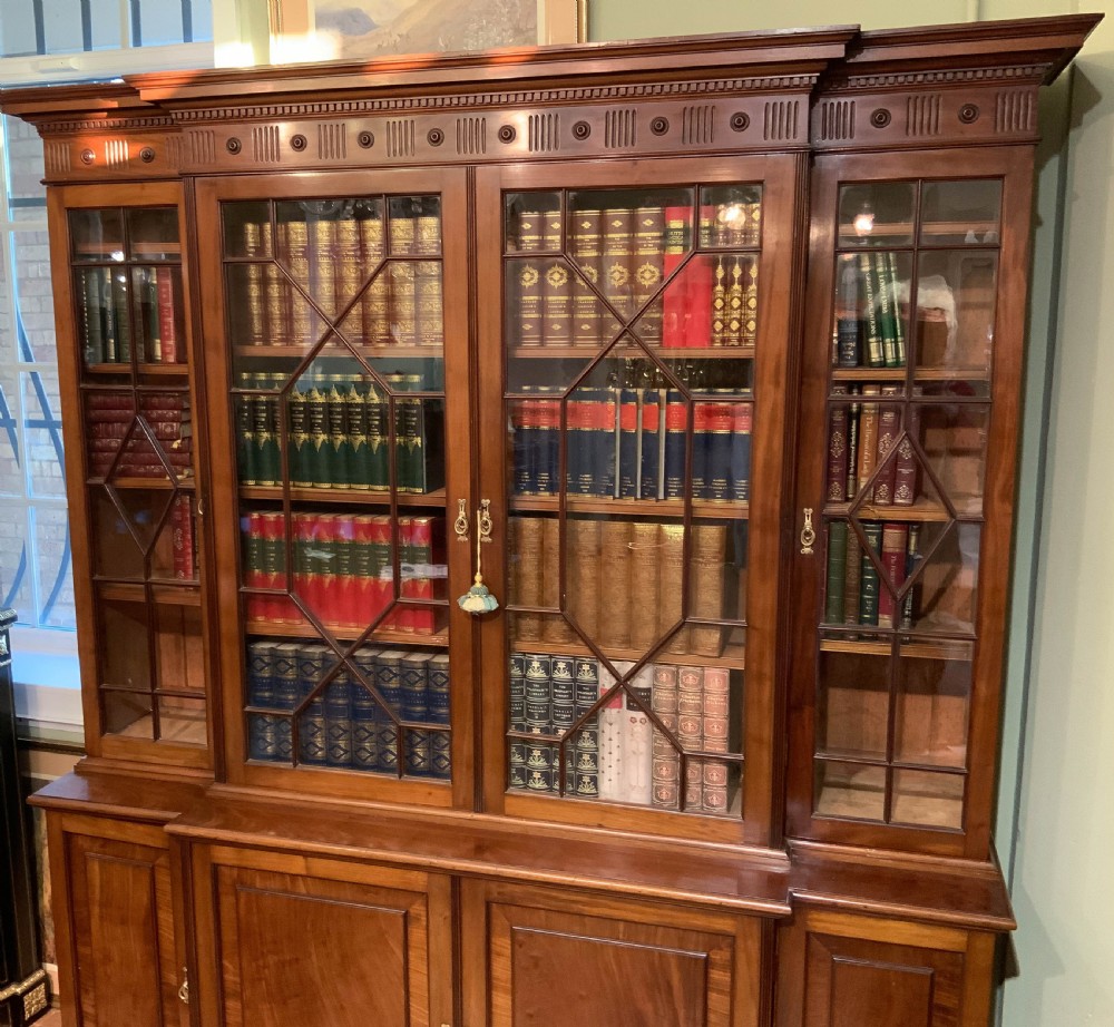 A Late Victorian Mahogany 4 Door Library Bookcase View V
