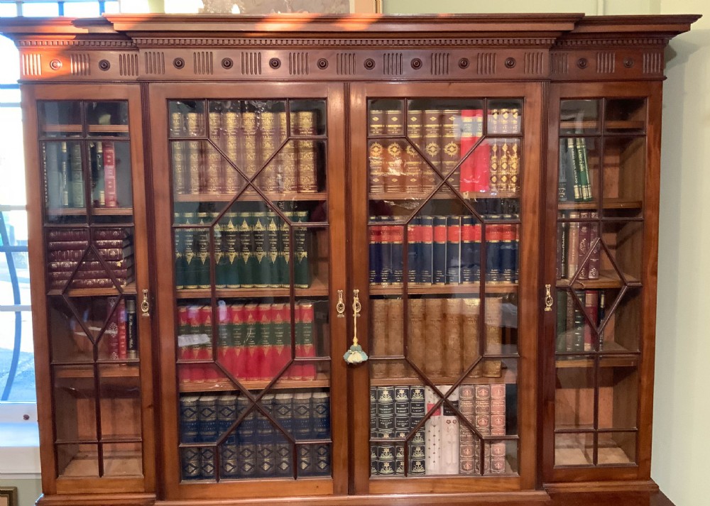 A Late Victorian Mahogany 4 Door Library Bookcase View VI