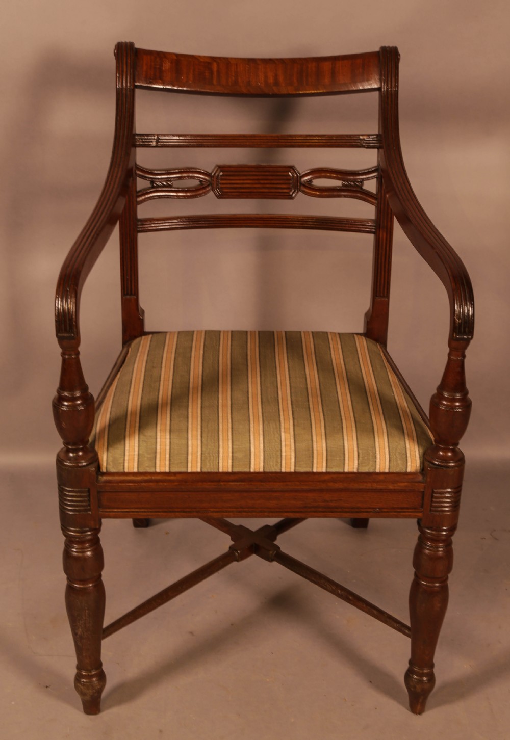 A Rare set of 10 Regency Period Mahogany Dining Chairs View VI