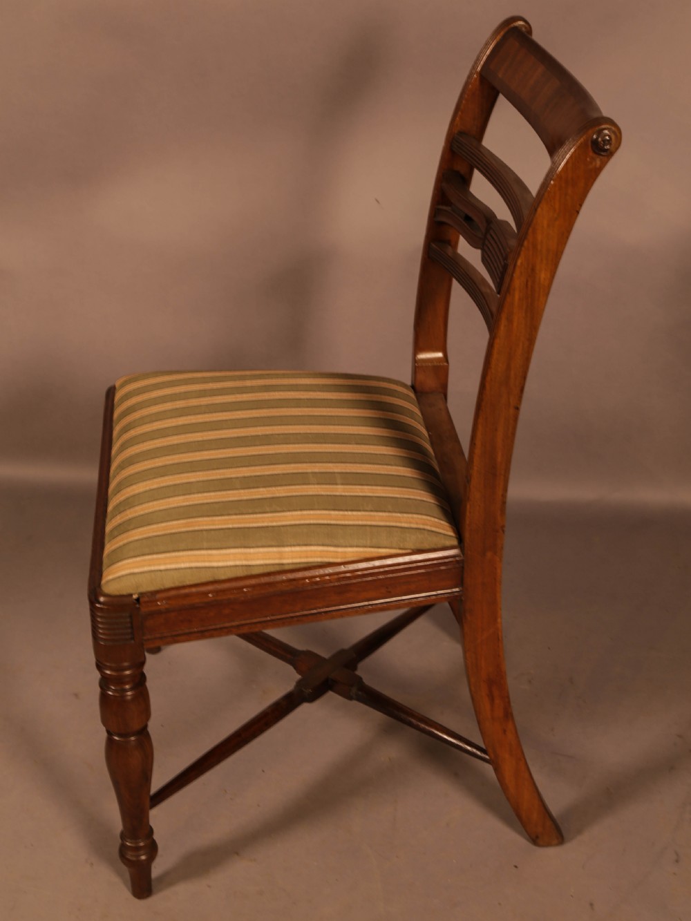 A Rare set of 10 Regency Period Mahogany Dining Chairs View XV