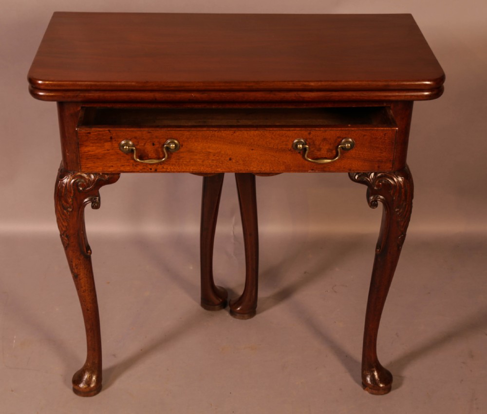 A George II Tea Table Cabriole legs carved knee View II