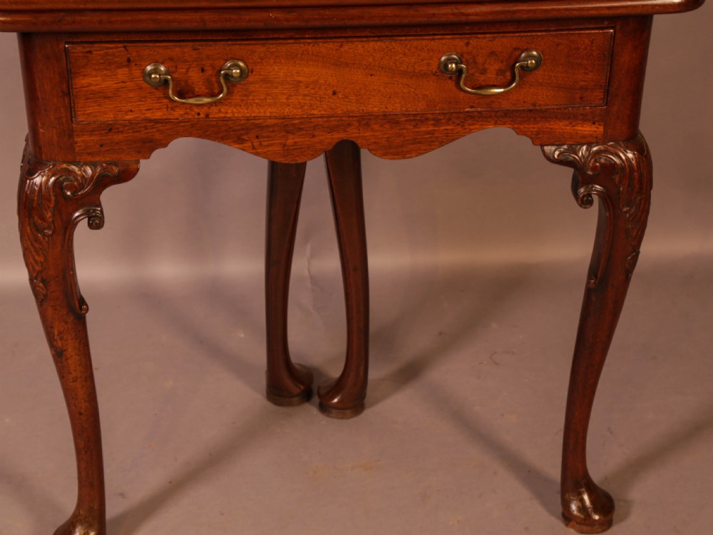 A George II Tea Table Cabriole legs carved knee View V