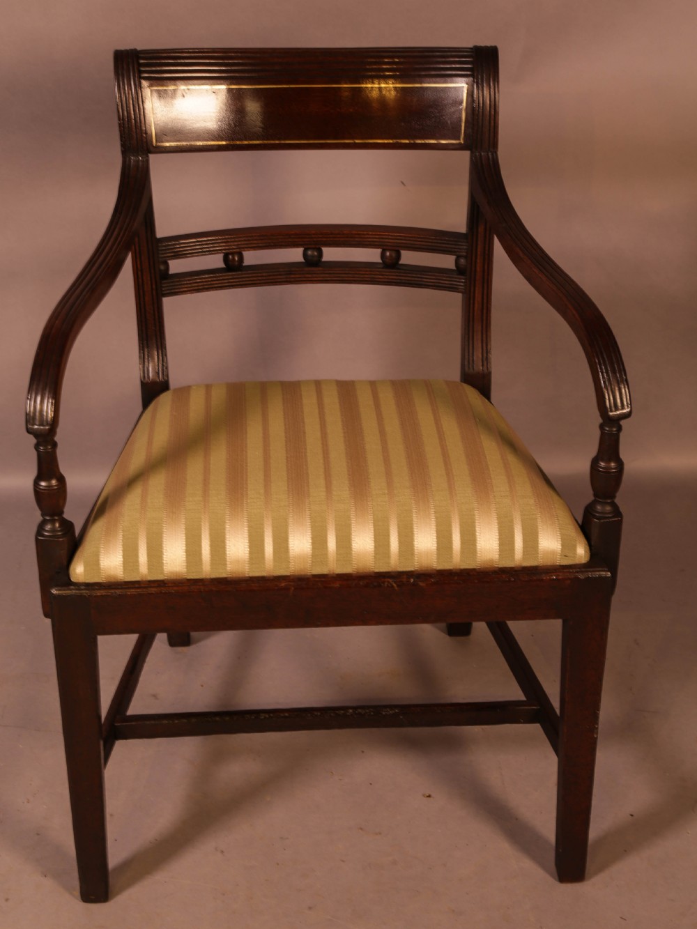 A Good Set of 8 Regency period Dining Chairs in Mahogany View VI