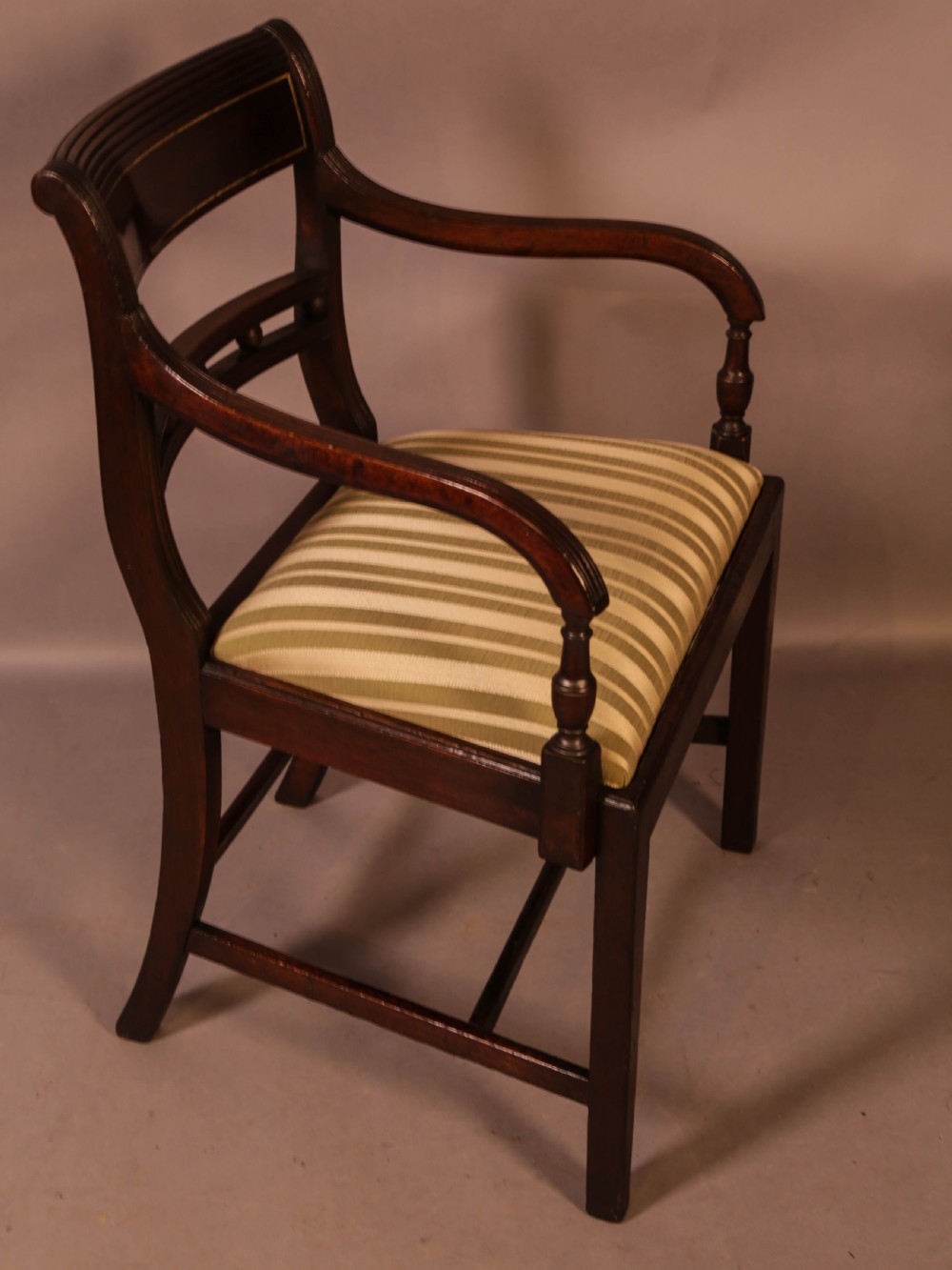 A Good Set of 8 Regency period Dining Chairs in Mahogany View VII