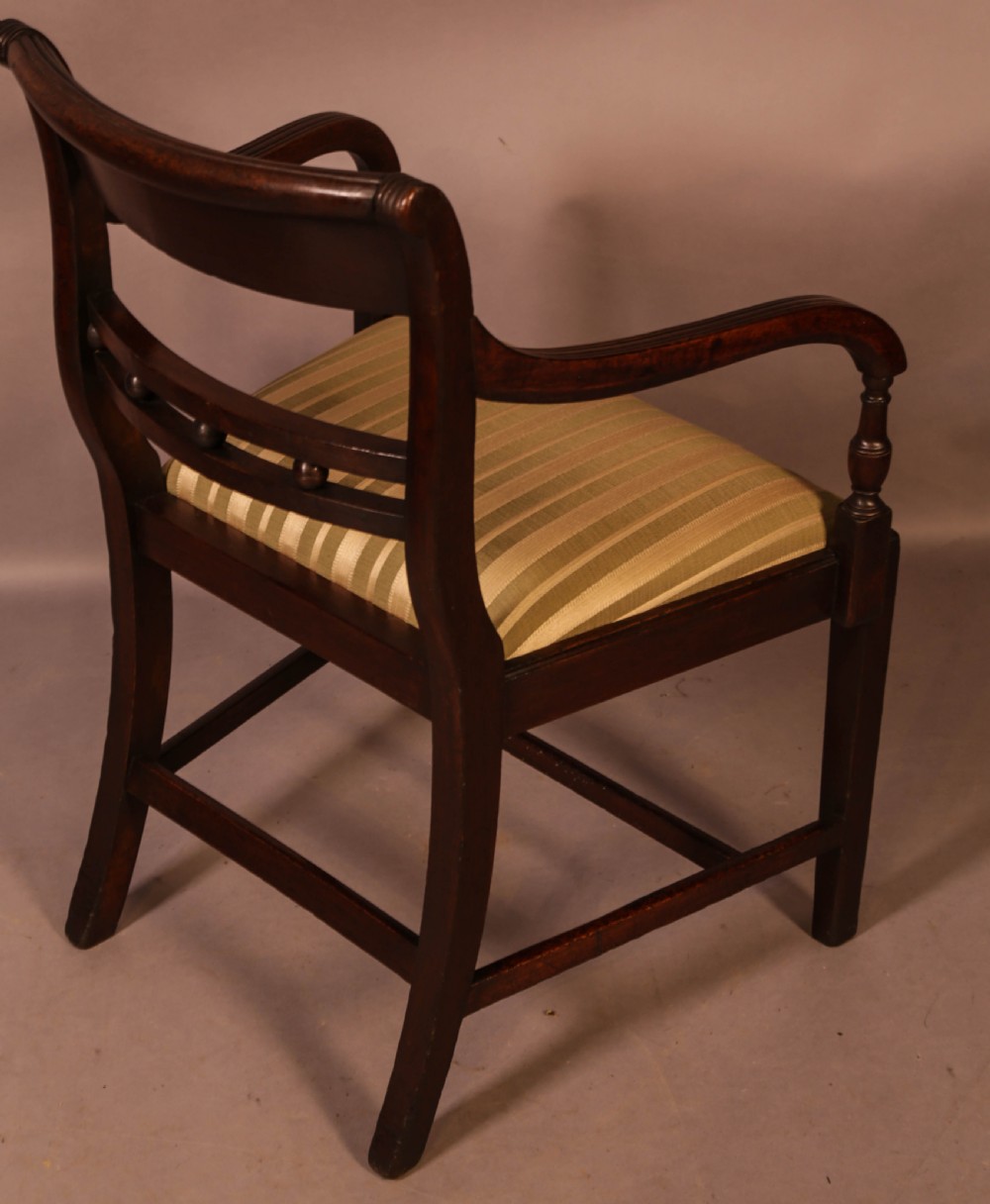 A Good Set of 8 Regency period Dining Chairs in Mahogany View VIII