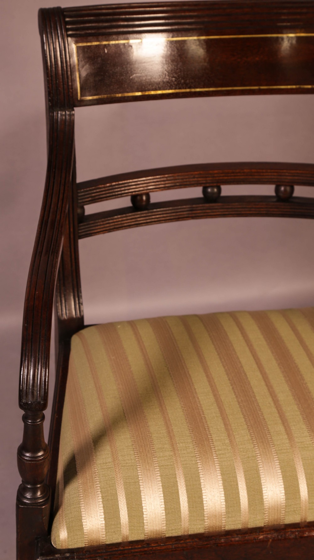 A Good Set of 8 Regency period Dining Chairs in Mahogany View IX