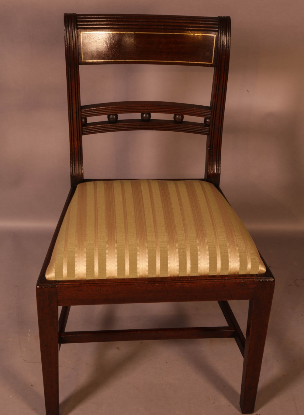 A Good Set of 8 Regency period Dining Chairs in Mahogany View XIII