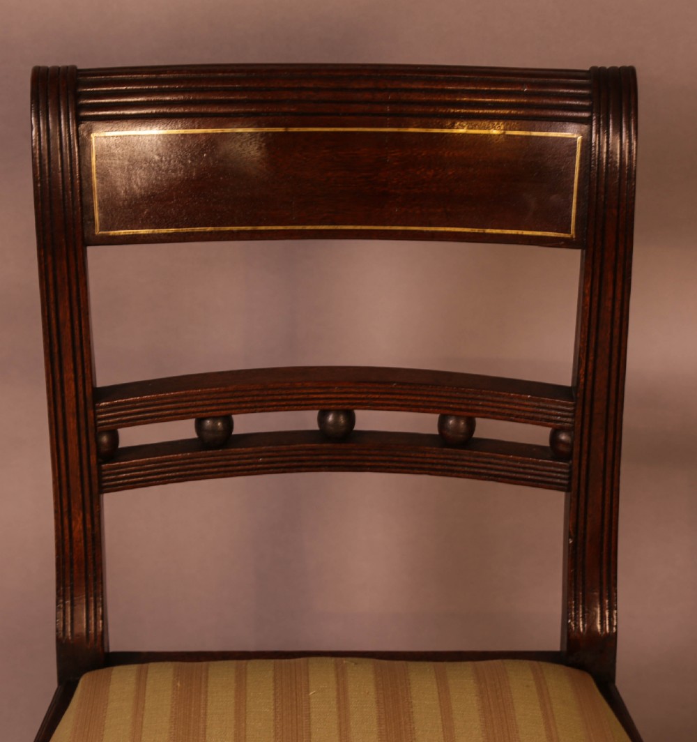 A Good Set of 8 Regency period Dining Chairs in Mahogany View XIV