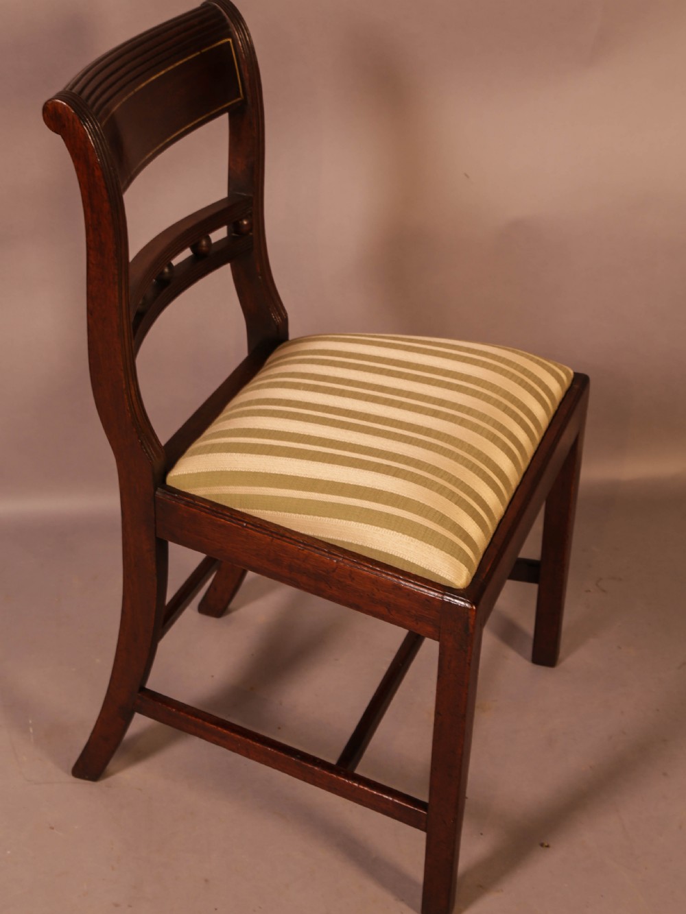 A Good Set of 8 Regency period Dining Chairs in Mahogany View XV