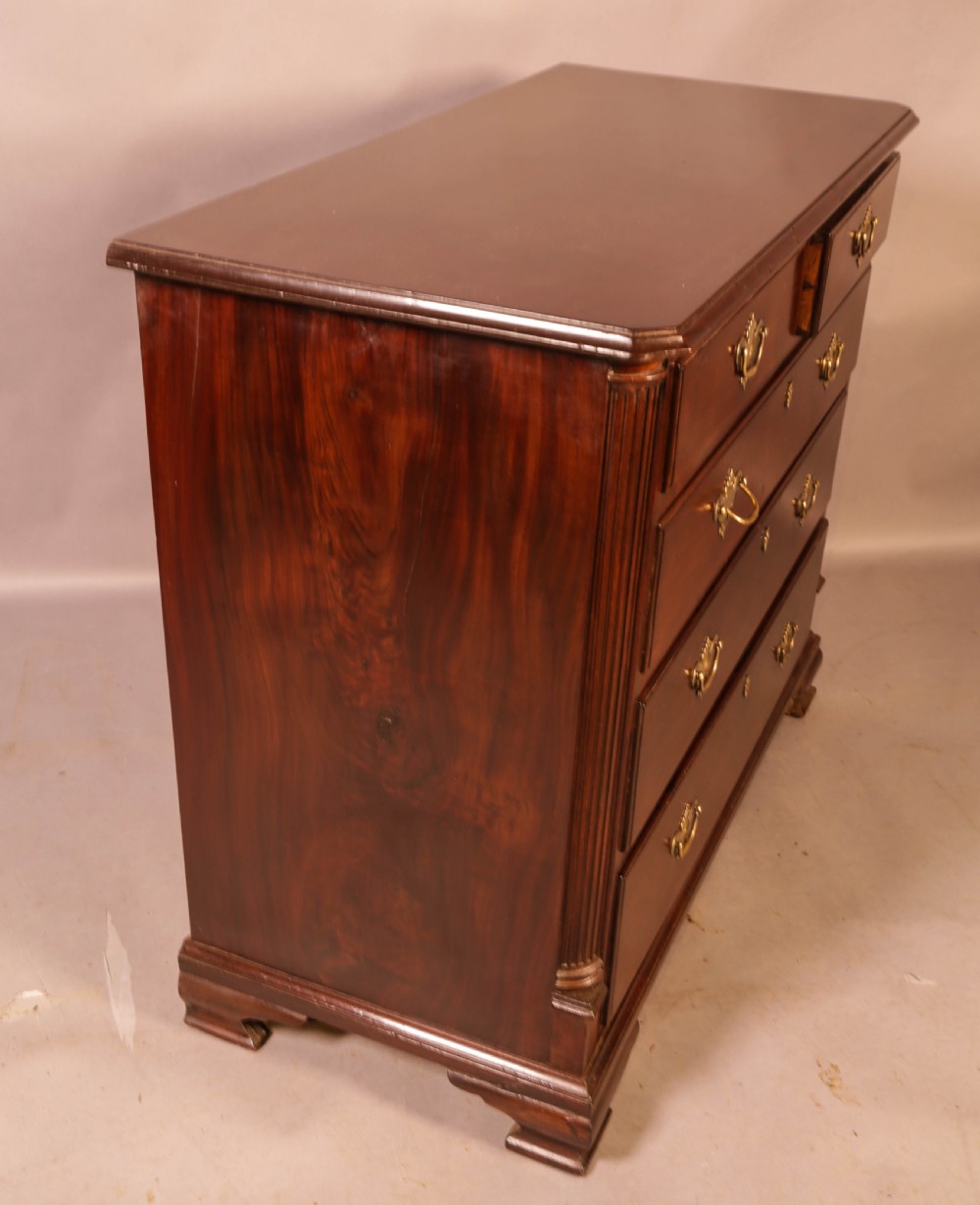 A Good Rare George II Chest of Drawers Red Walnut View II