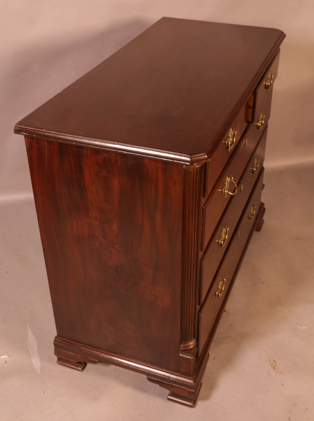 A Good Rare George II Chest of Drawers Red Walnut View X