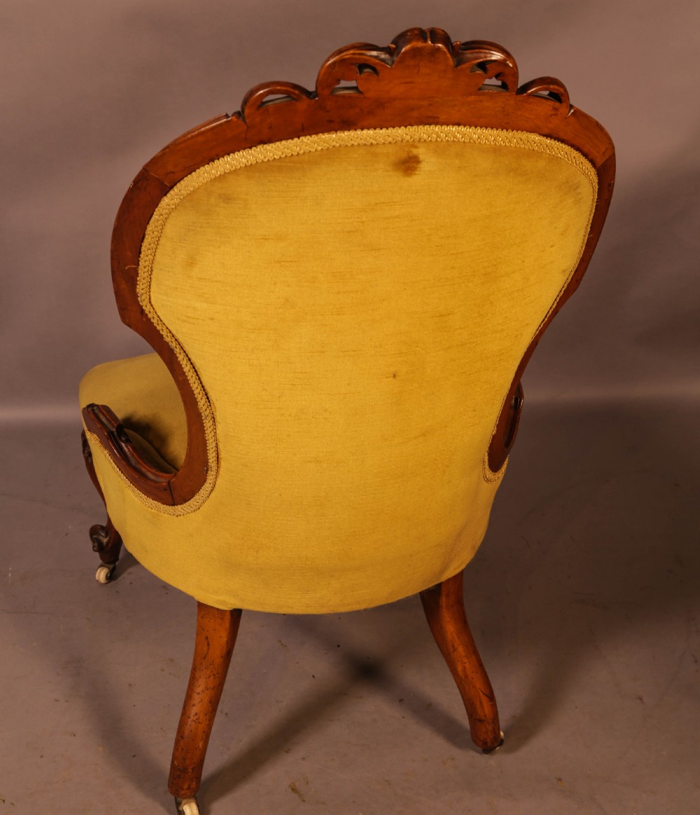Matching Pair of Victorian Salon Chairs View VIII