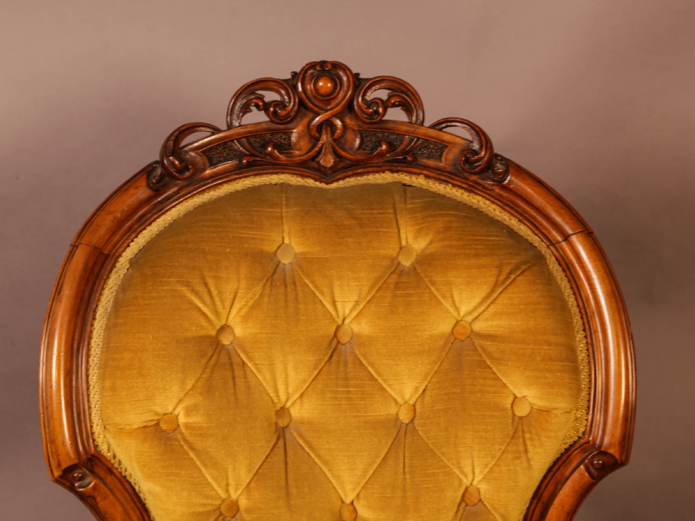Matching Pair of Victorian Salon Chairs View IX