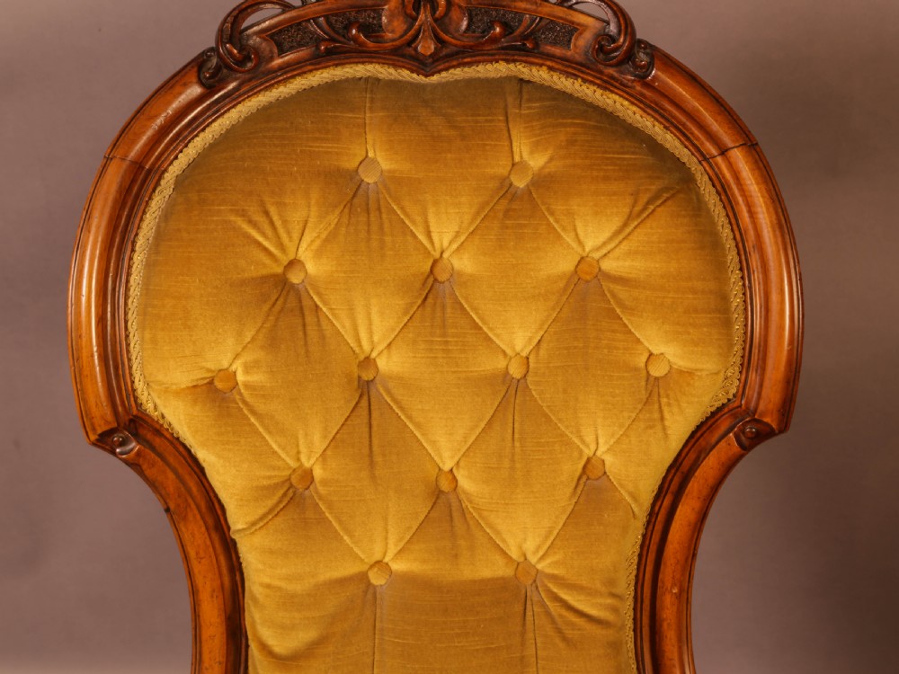 Matching Pair of Victorian Salon Chairs View X