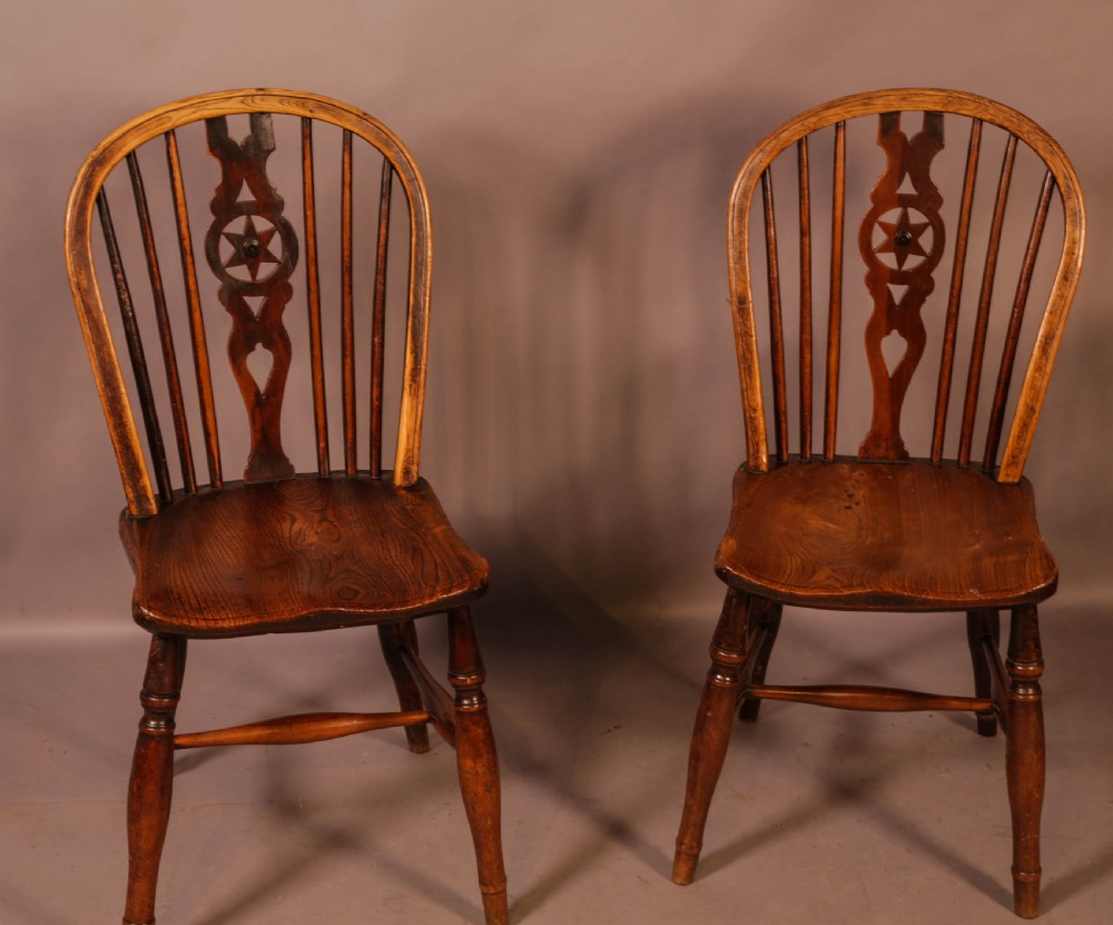 A Set of 6 Kitchen Windsor Chairs Ash and Elm Thames Valley View III