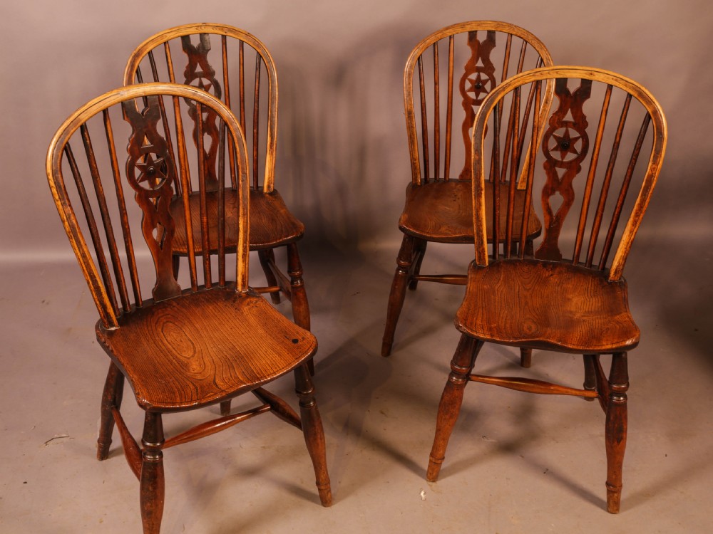 A Set of 6 Kitchen Windsor Chairs Ash and Elm Thames Valley View IV